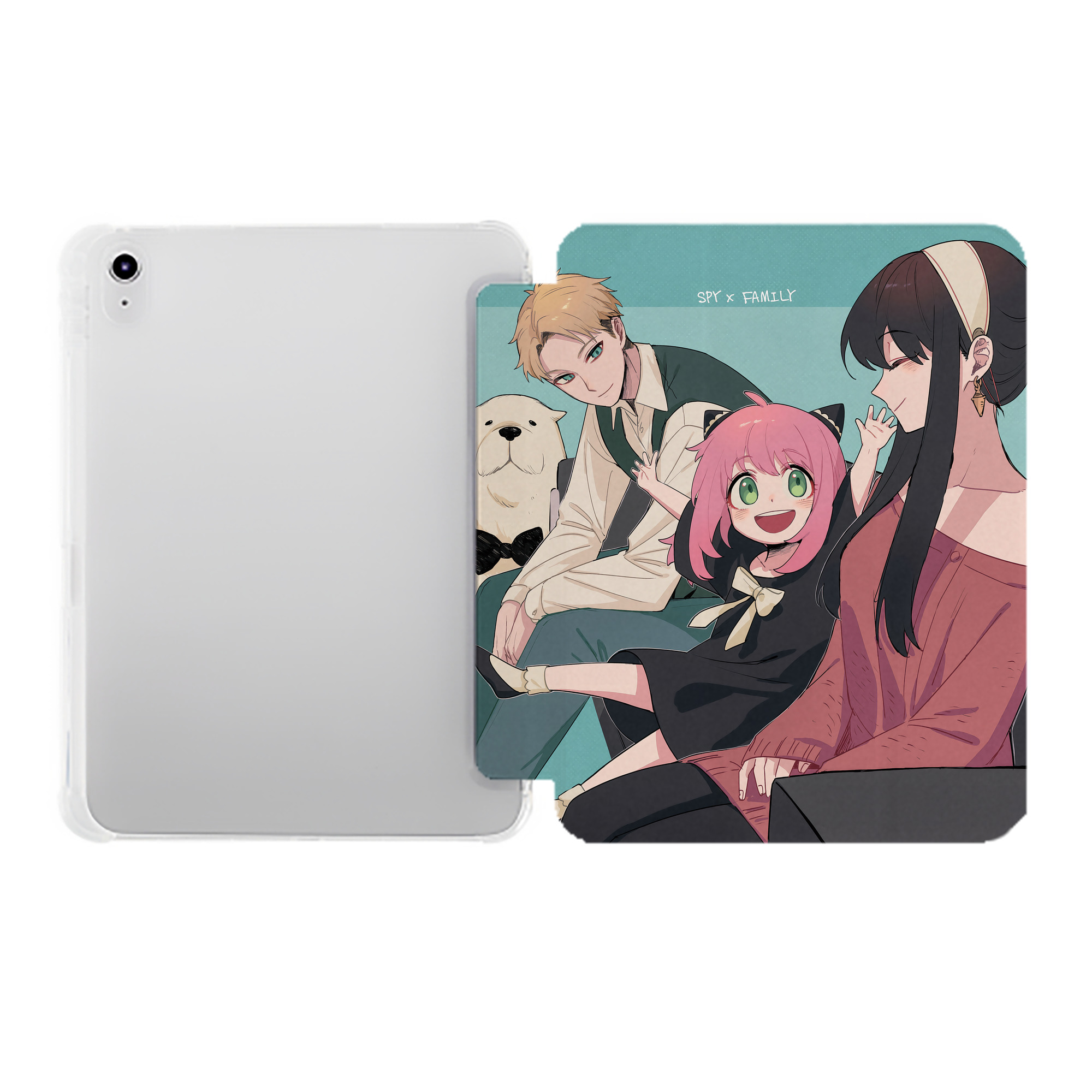 （画像用） SPY×FAMILY间谍家家酒 IPad ケース ペン収納付き 三つ折りスタンド PUレザー×シリコン 対応機種9.5/10.5/10.9インチ